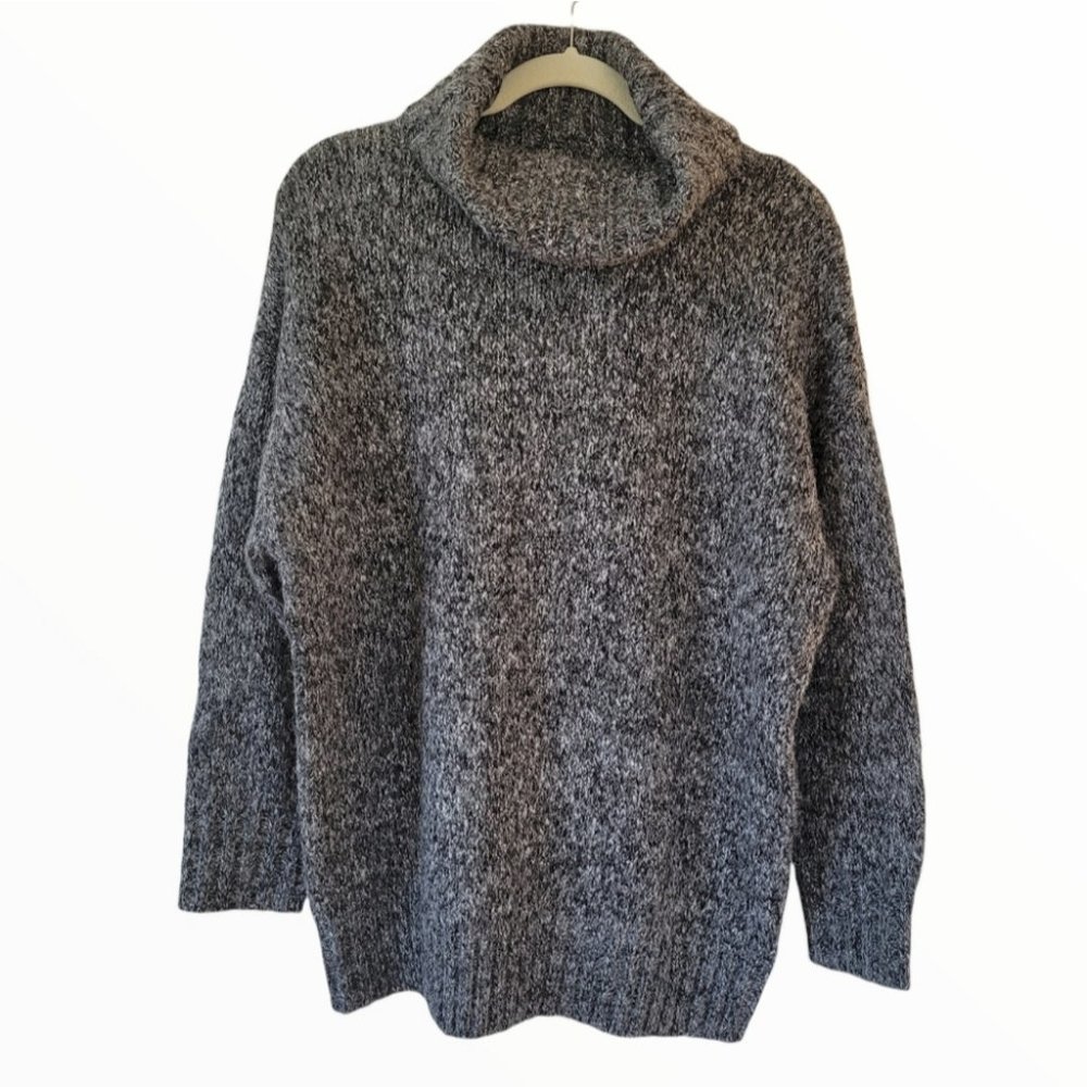 AZUL by Moussy Grey Cowl Neckline Long Sweater